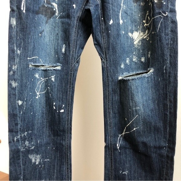 One Teaspoon Mens Jeans 32 R RELAXED TAPERED COWBOY MR GOLDS Revolve Artsy Dark - Picture 5 of 16